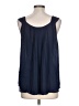 DR2 100% Polyester Blue Sleeveless Blouse Size L - photo 2