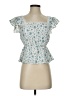 E&M Collection 100% Polyester Teal Short Sleeve Blouse Size S - photo 1