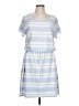 Lands' End Stripes Blue Casual Dress Size L - photo 1