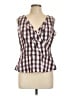 Etcetera 100% Cotton Burgundy Sleeveless Blouse Size 12 - photo 1