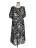 Connected Apparel 100% Rayon Paisley Black Casual Dress Size 16 - photo 1