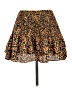 Glam 100% Polyester Animal Print Gold Casual Skirt Size L - photo 1