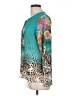 Soft Surroundings 100% Polyester Animal Print Teal 3/4 Sleeve Blouse Size L (petite) - photo 5