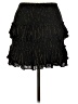 Glam 100% Polyester Stars Black Casual Skirt Size L - photo 1