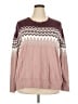 L.L.Bean Chevron-herringbone Burgundy Pullover Sweater Size 3X - photo 1