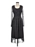 Max Studio Polka Dots Gray Casual Dress Size M (estimated) - photo 1