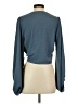 Altar'd State 100% Polyester Teal Blue Long Sleeve Blouse Size S - photo 2