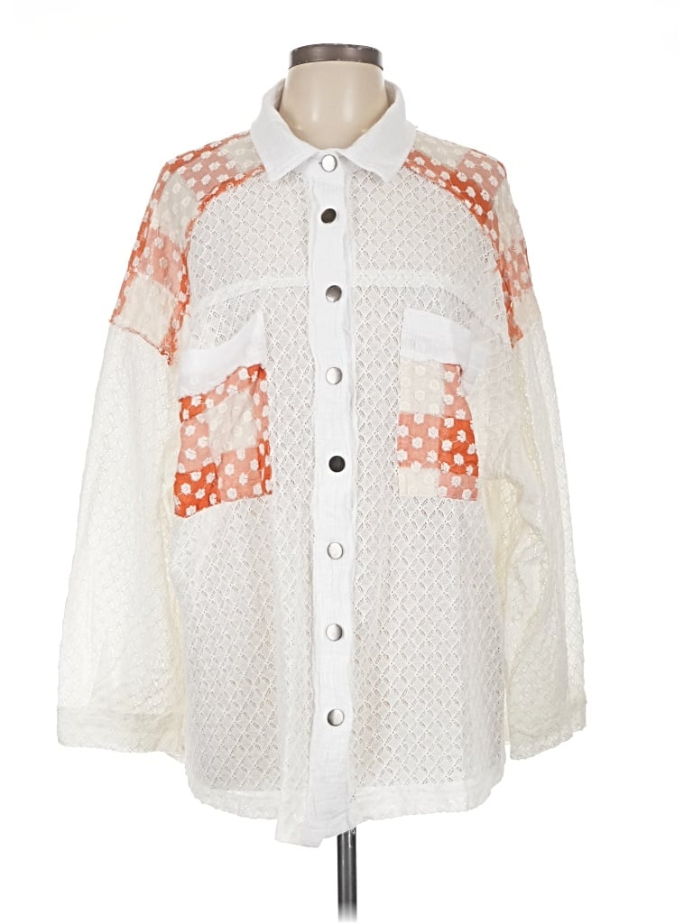 Pre-owned Pol 3/4 Sleeve Blouse In White