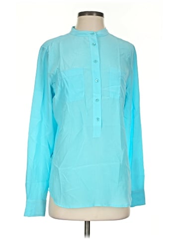 Equipment Long Sleeve Silk Top (view 1)