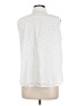 Ann Taylor 100% Cotton White Sleeveless Button-Down Shirt Size L - photo 2