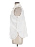 Ann Taylor 100% Cotton White Sleeveless Button-Down Shirt Size L - photo 5
