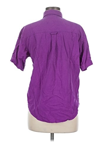 Basic Editions Short Sleeve Silk Top (view 2)