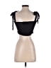 Audrey 3+1 100% Polyester Black Short Sleeve Top Size S - photo 2