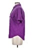 Basic Editions 100% Silk Purple Short Sleeve Silk Top Size M - photo 5