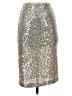 BB Dakota 100% Polyester Metallic Silver Formal Skirt Size S - photo 1