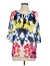 Milly 100% Polyester Blue 3/4 Sleeve Blouse Size L - photo 1
