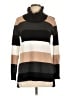 Cable & Gauge Color Block Brown Black Turtleneck Sweater Size L - photo 1