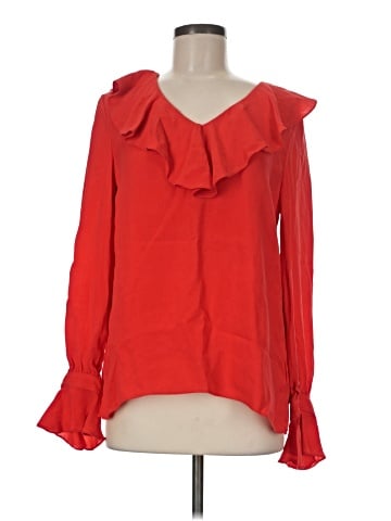 Lafayette 148 New York Long Sleeve Silk Top (view 1)