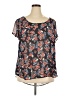 Torrid 100% Polyester Black Short Sleeve Blouse Size 2X Plus (2) - photo 1