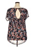 Torrid 100% Polyester Black Short Sleeve Blouse Size 2X Plus (2) - photo 2