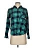 Forever 21 Plaid Green Long Sleeve Button-Down Shirt Size S - photo 1
