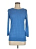 Halogen Solid Checkered-gingham Blue Pullover Sweater Size M - photo 1