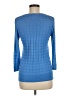 Halogen Solid Checkered-gingham Blue Pullover Sweater Size M - photo 2