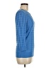 Halogen Solid Checkered-gingham Blue Pullover Sweater Size M - photo 4