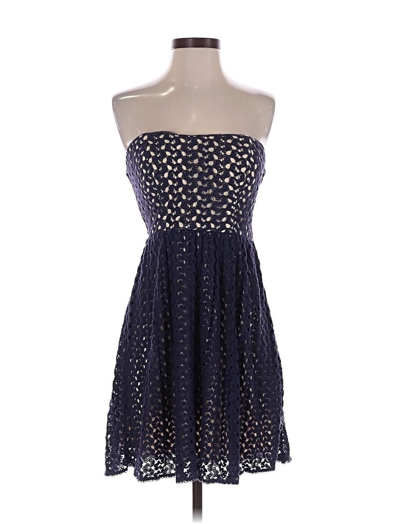 Pre-owned Sequin Hearts Cocktail Dress In Blue