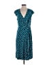 Robbie Bee Polka Dots Teal Casual Dress Size S - photo 1