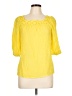 I.N. Studio Yellow Short Sleeve Blouse Size L (petite) - photo 1