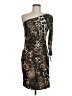 Cache Animal Print Brown Cocktail Dress Size M - photo 1