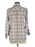 Soft Joie 100% Cotton Plaid Gray Long Sleeve Button-Down Shirt Size M - photo 2
