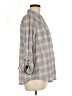Soft Joie 100% Cotton Plaid Gray Long Sleeve Button-Down Shirt Size M - photo 4