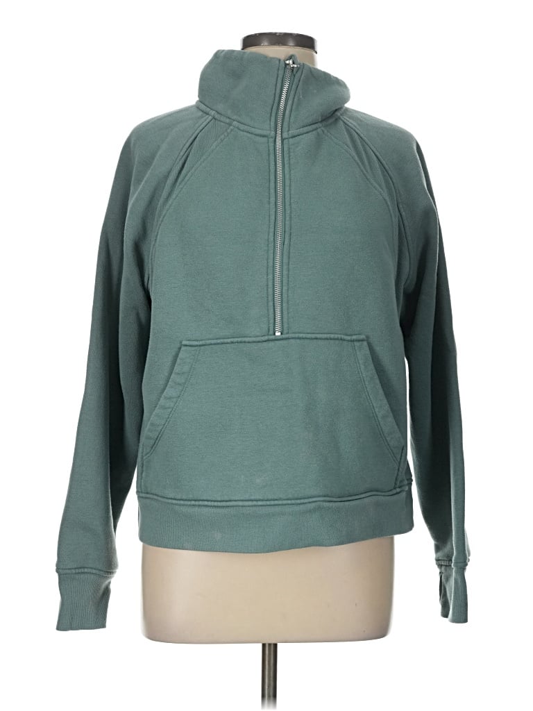 Pre-owned Danskin Zip Up Hoodie In Teal