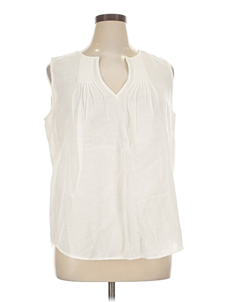 Pre-owned Lilla P Sleeveless Blouse In Ivory