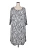 JBS Animal Print Gray Ivory Casual Dress Size 3X - photo 1