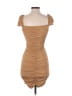 Privy 100% Polyester Tan Cocktail Dress Size M - photo 2