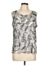 Travelers by Chico's 100% Polyester Silver Sleeveless Top Size L - photo 1