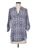 Decree 100% Polyester Blue 3/4 Sleeve Blouse Size S - photo 1