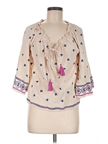 Easel 3/4 Sleeve Blouse (view 1)