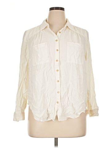 Torrid 3/4 Sleeve Button-Down Shirt (view 1)