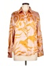 Bailey 44 100% Polyester Print Orange Long Sleeve Blouse Size L - photo 1