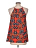 Collective Concepts 100% Polyester Orange Sleeveless Blouse Size L - photo 2