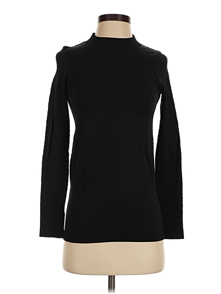 Pre-owned Spanx Turtleneck Sweater In Black