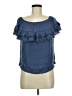 Lovestitch 100% Polyester Blue Short Sleeve Blouse Size M - photo 1