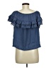 Lovestitch 100% Polyester Blue Short Sleeve Blouse Size M - photo 2