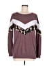 First Love Animal Print Burgundy Pullover Sweater Size M - photo 1