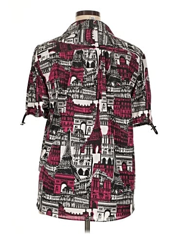 Karl Lagerfeld Paris Short Sleeve Blouse (view 2)