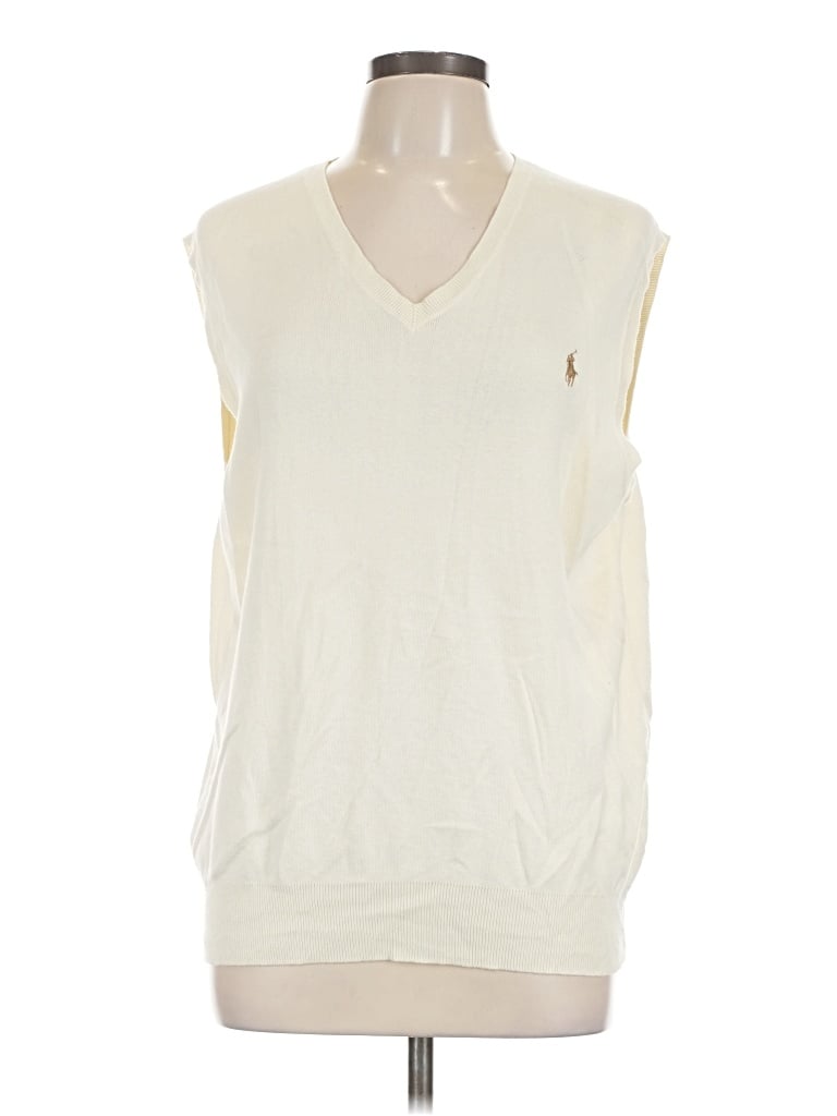 Pre-owned Polo By Ralph Lauren Sweater Vest In Ivory